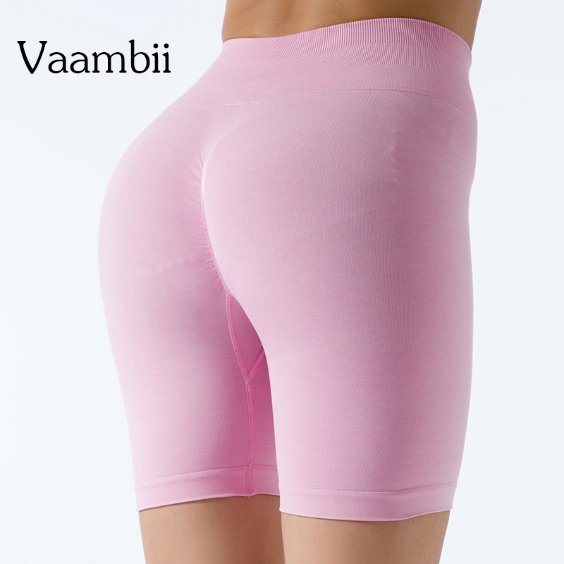 2023 Sportshorts für Damen mit hoher Taille, nahtlose Trainingsshorts, Scrunch Butt, Fitnessshorts, kurze Sporthosen, Sportbekleidung für Damen